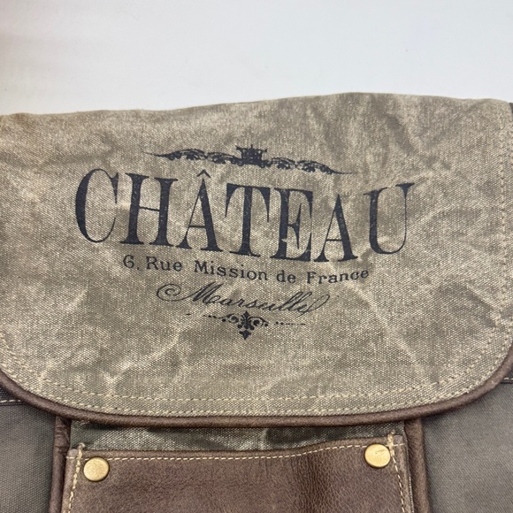 Myra Bag Chateau Vintage-Style Gray and Brown Backpack MCB9341 main image 9